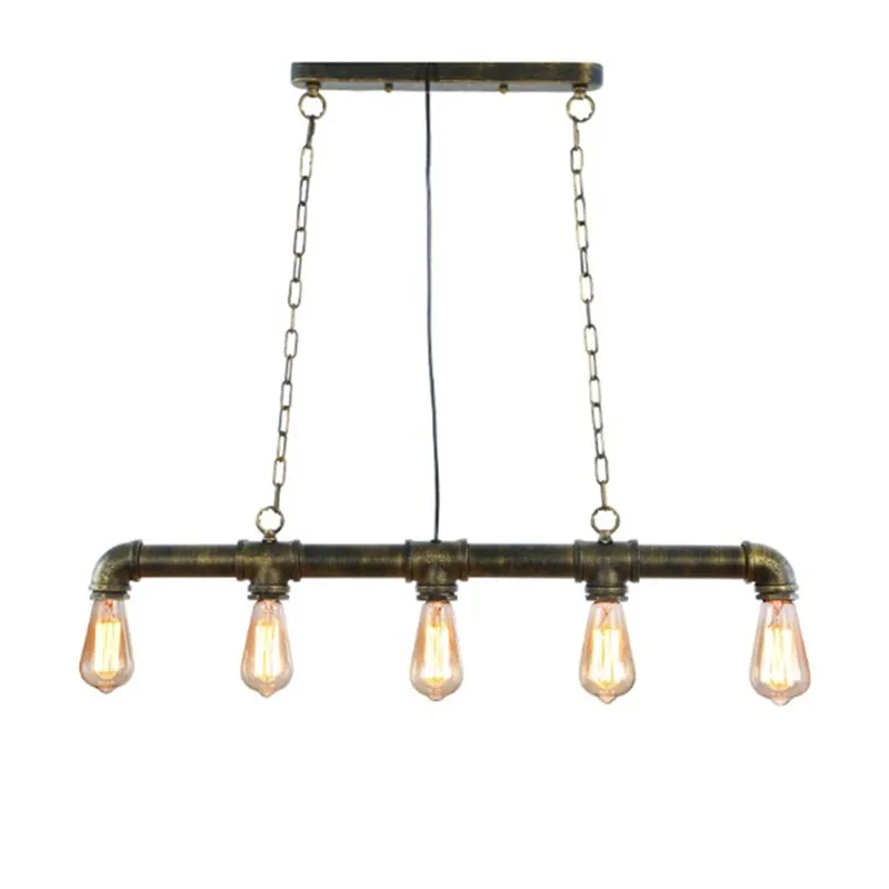 

Retro Loft iron Pendant Lamp E27 Vintage Waterpipe Iron Droplight Rusty Bronze Pendant lights Hanging Lamp Fixture
