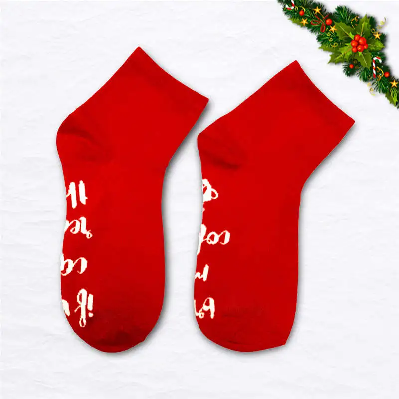 Женские носки из хлопка с забавным принтом и буквенным Осень зима счастье кавай