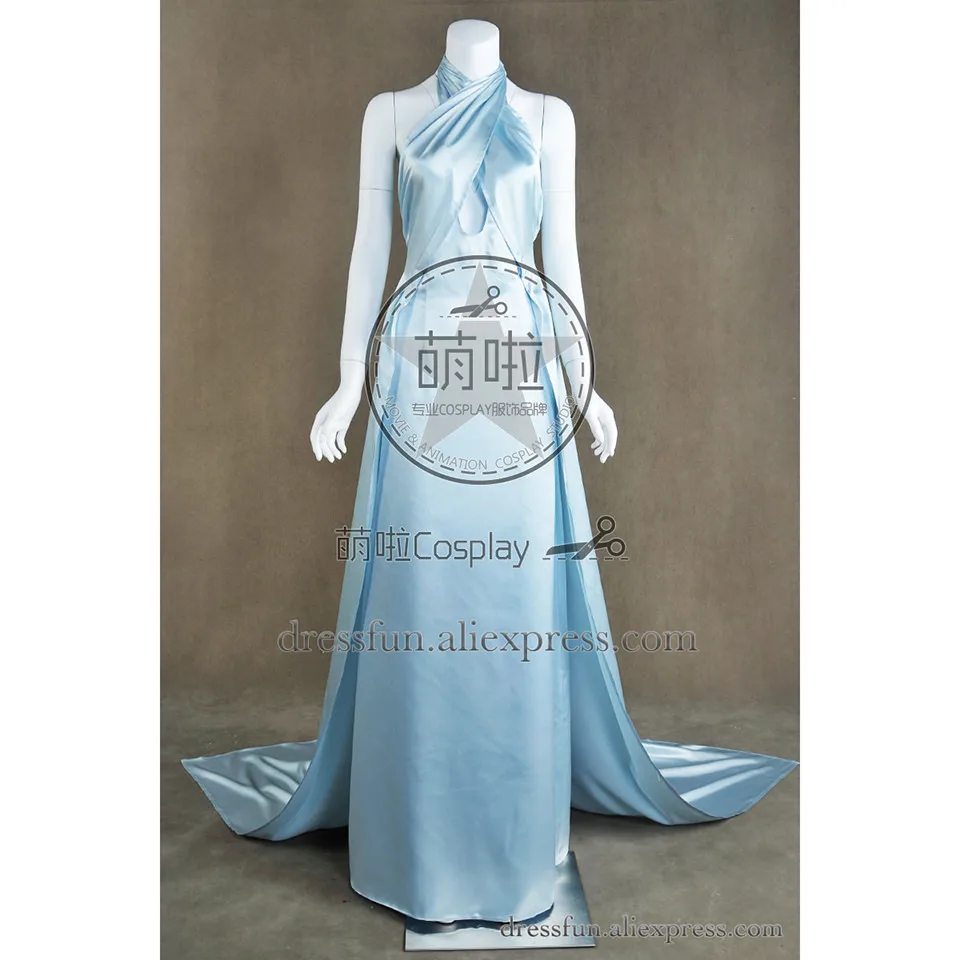 Игра престолов Косплей Дейенерис Таргариен Дани бурерожденная костюм Голубое