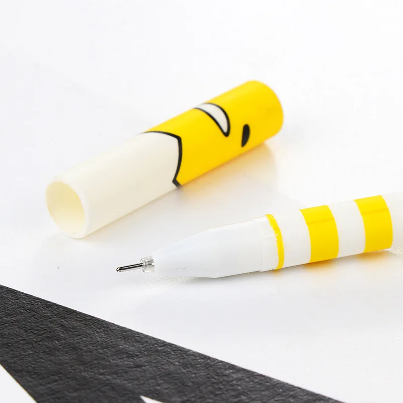 Из 2 предметов корейский Канцелярские мультфильм милый желтый улыбающееся лицо