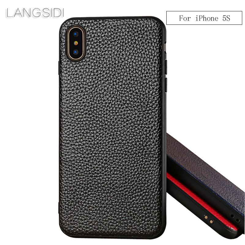 

Luxury brand phone case Litchi grain full-wrapped phone case For iphone 5s phone case full handmade custom processing