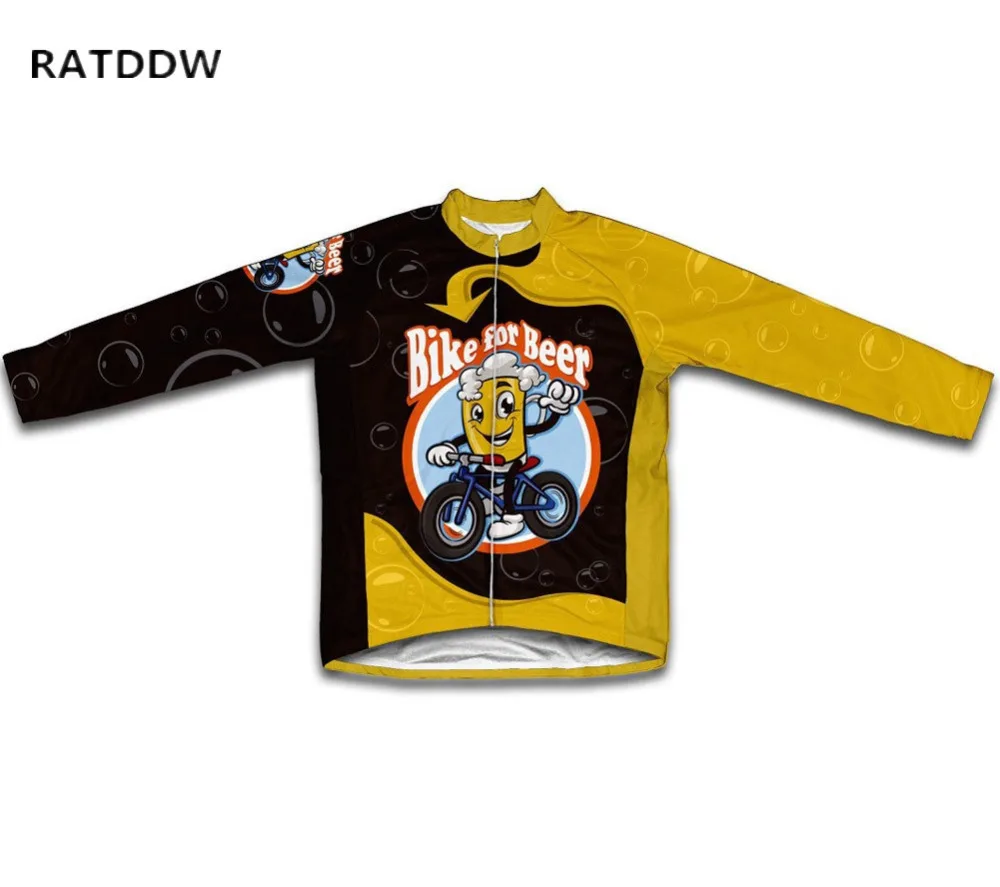 

Зимняя Теплая Флисовая велосипедная одежда с длинным рукавом для пива, одежда для велоспорта, спортивная одежда, одежда для MTB велосипеда