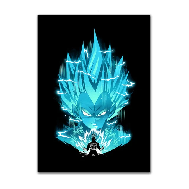 YN2784-04 Картина из 3 частей картины Nordic Dragon Ball с изображением супер вегеты сын картины на стену печатных модульная плакат для гостиная - Цвет: YN2784-04