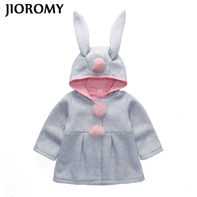 JIOROMY новинка зимы 2019 куртка с капюшоном заячьими ушками Han edition пальто для девочек