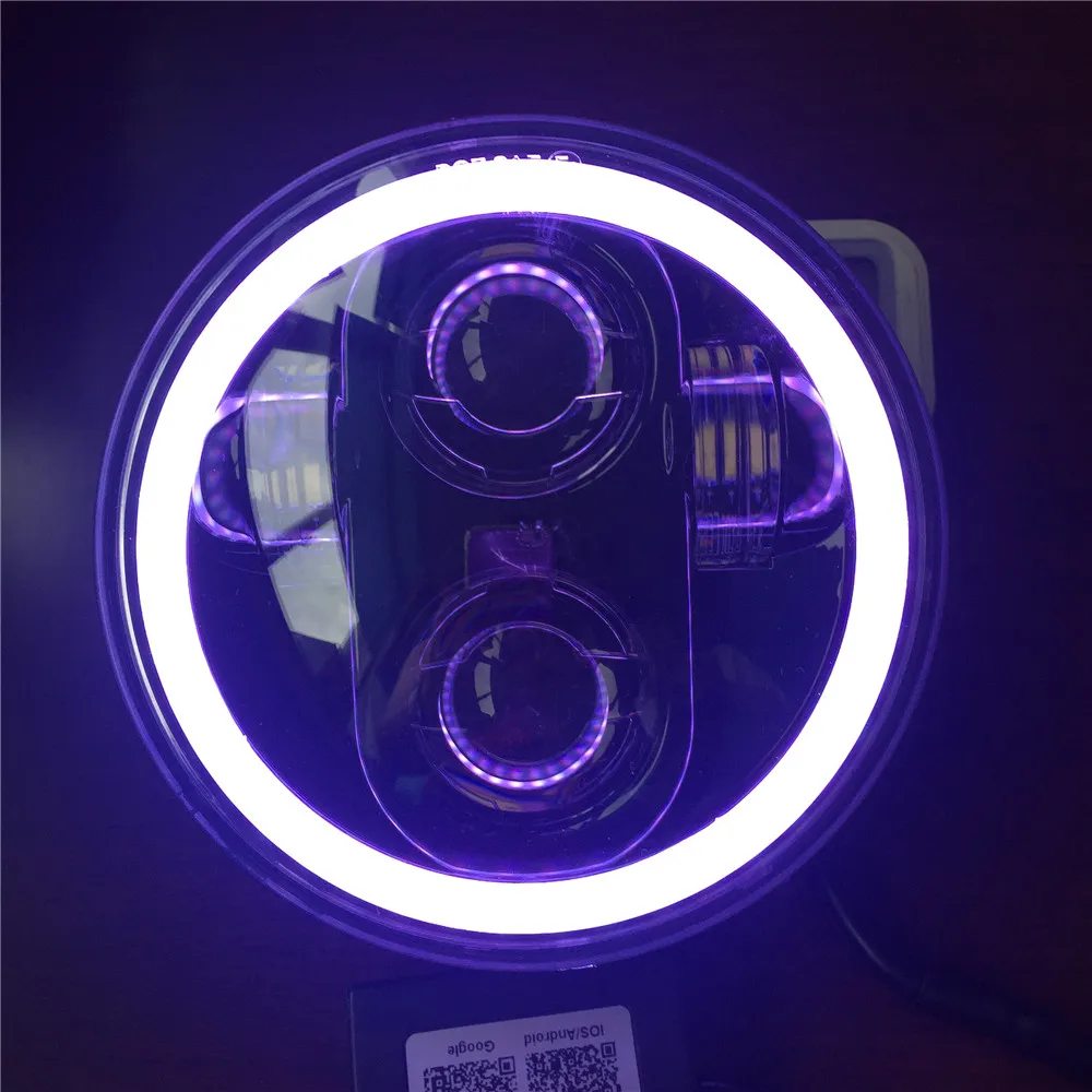 5-3/4 RGB многоцветный белый красный синий зеленый светодиодный фонарь Halo Angel Eye 5,75 дюймов светодиодный прожектор для Harley