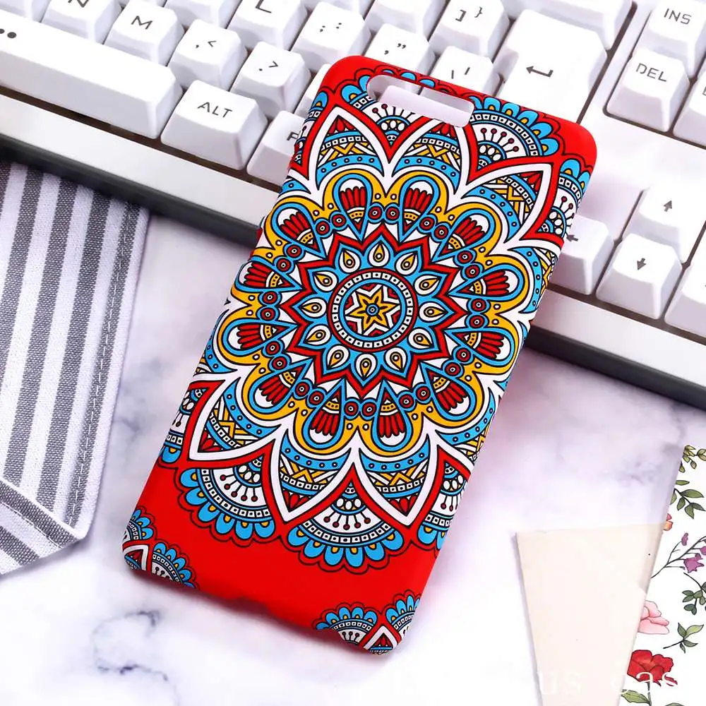 Coque для Huawei P10/10 плюс модные Винтаж цветок 3D рельеф Световой чехол P 10 жесткий