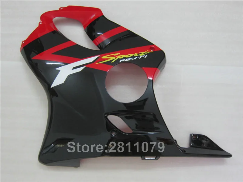 Литья под давлением обтекателя комплект для Honda CBR600 F4i 01 02 03 красный черный обтекатели комплект CBR600RR F4i 2001 2002 2003 hu01