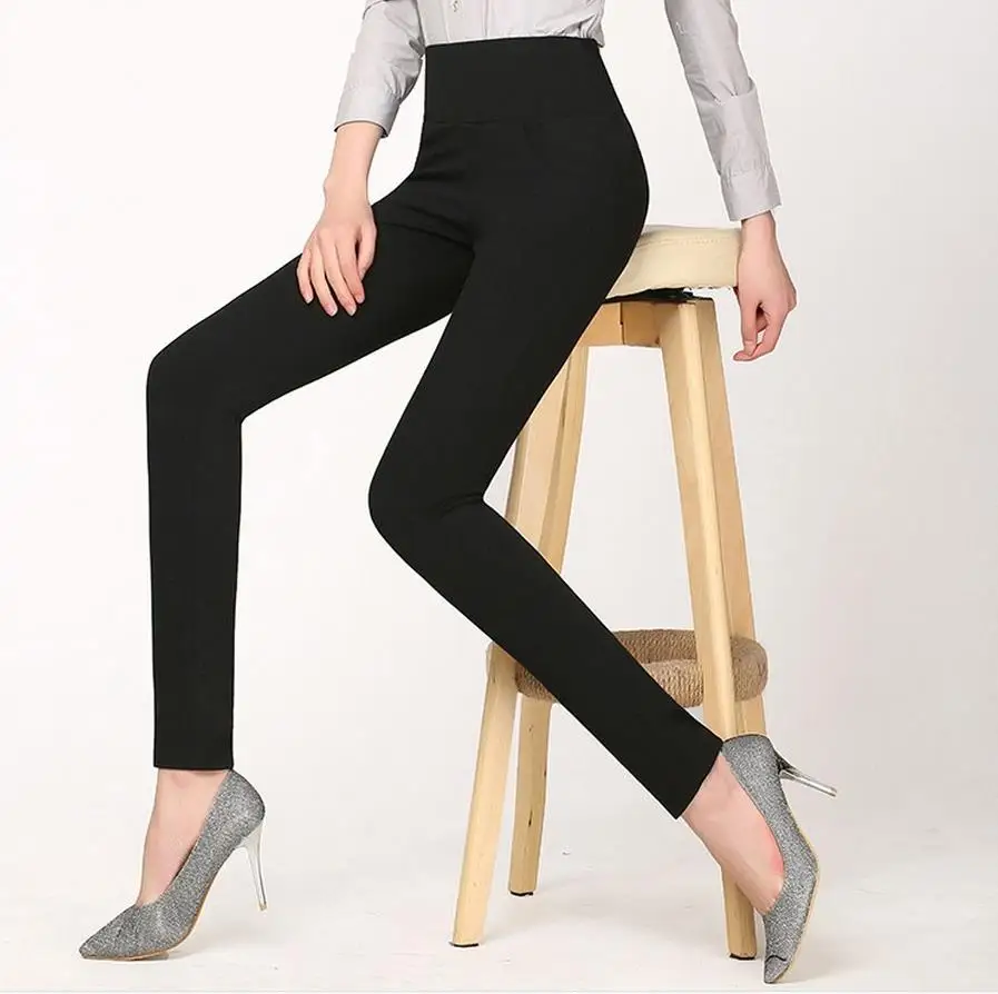 Модные длинные женские джинсы с эластичным поясом ярких цветов однотонные