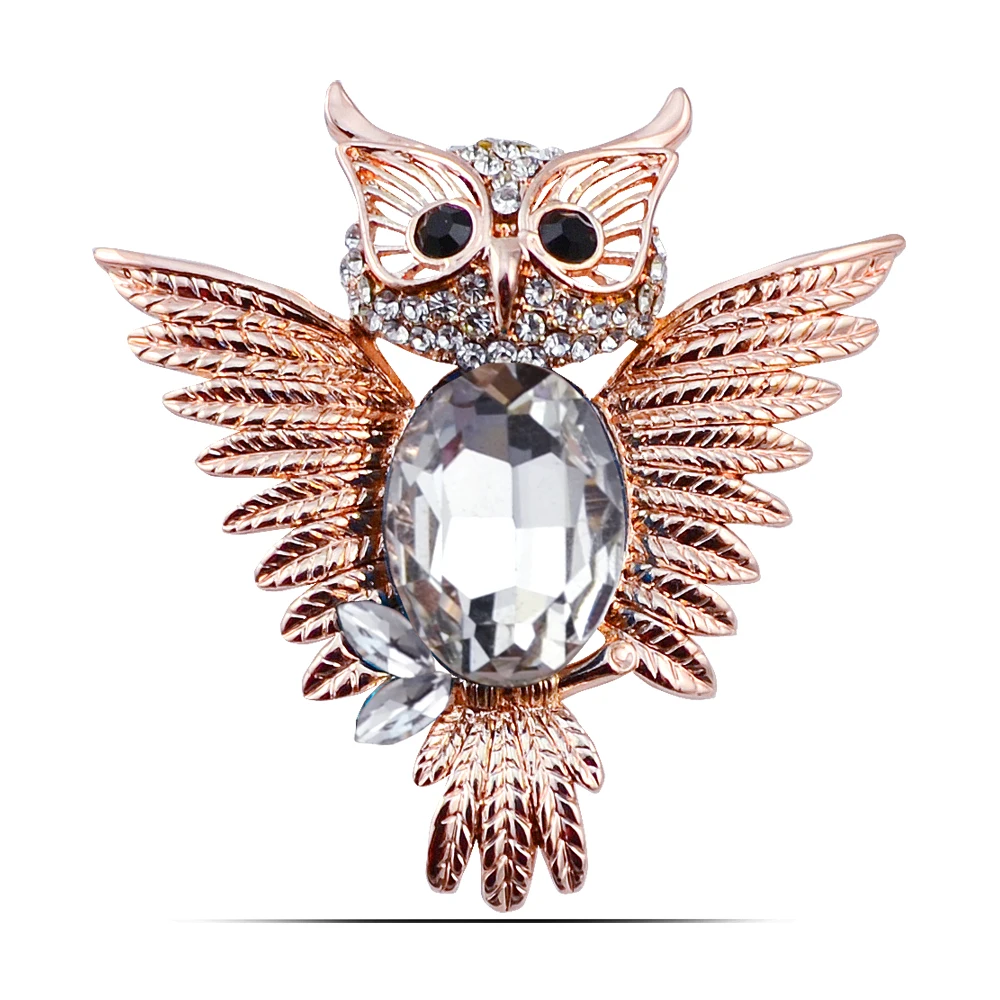 Zhen томоми милый сладкий темперамент животных Сова Кристалл шарф пряжки воротник