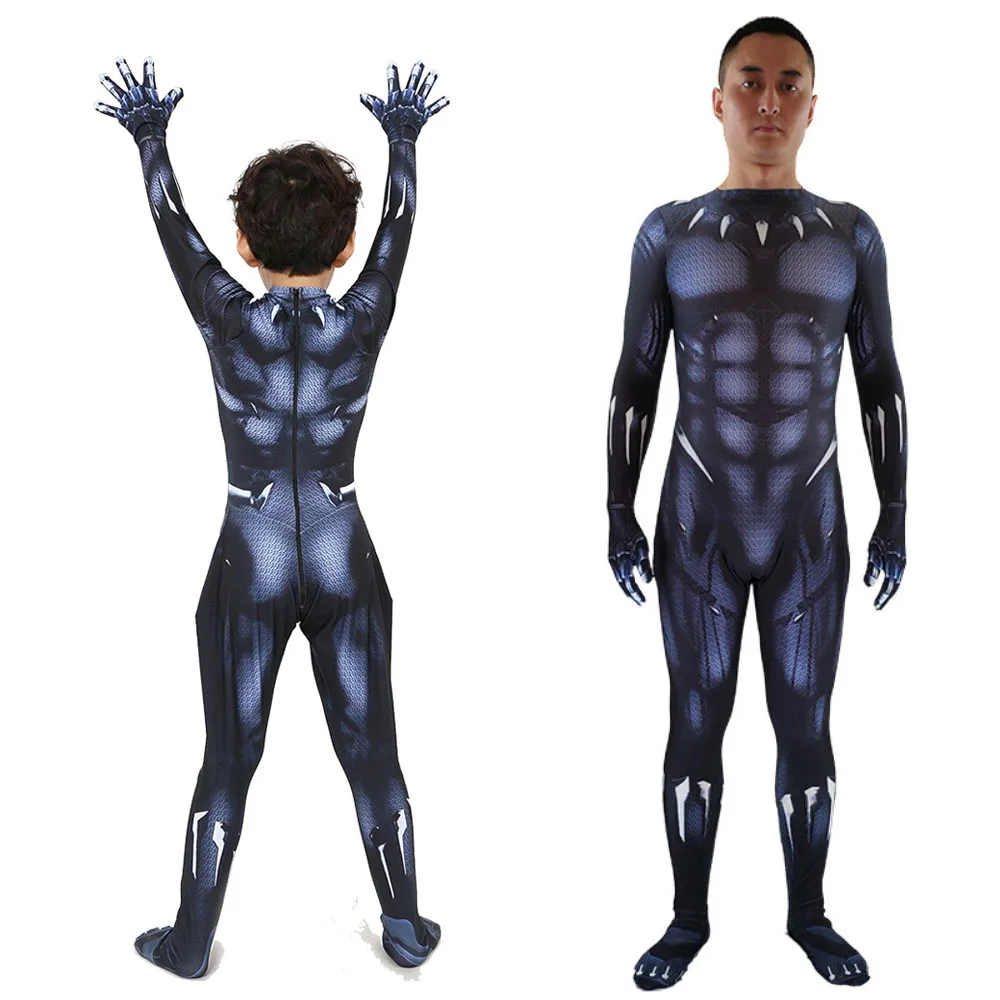 Костюм для косплея черной Пантеры Coshome одежда взрослых и детей Мужское боди с
