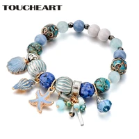 toucheart starfish seashell conch in the ocean bracelet bangles charms for women luxury brand jewelry bracelets sbr180080