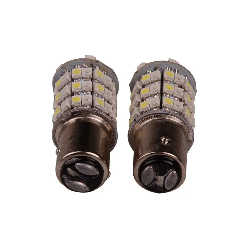 1157 60SMD Автомобильная сигнальная лампа белый/янтарный двухцветный переключаемый