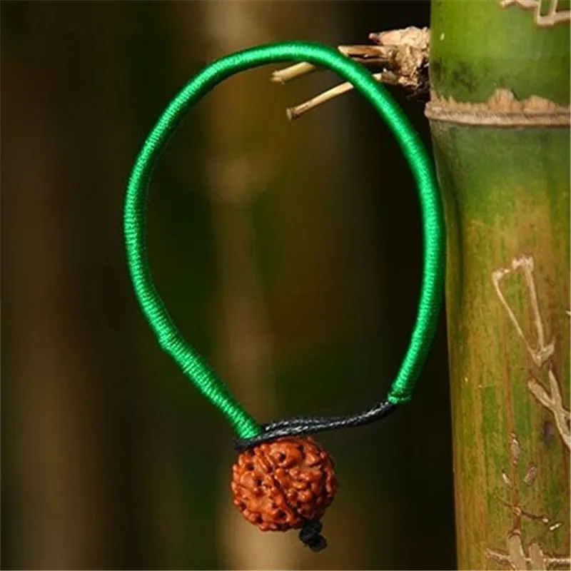 Exquisite Original Bodhi-fruit Evil-exorcising & Fortune-bringing Amulets Handmade Silk Simple Bracelet Ethnic Jewelry (Red) | Украшения