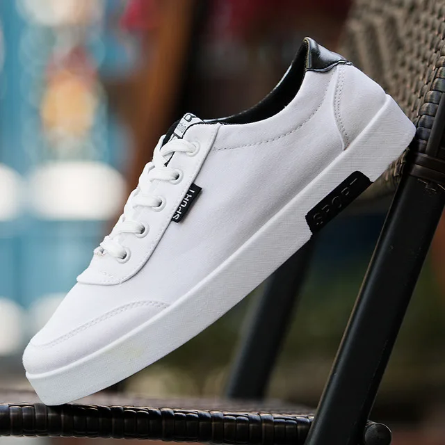 buty meskie canvas shoes sneakers students flat single men classic simple casual white erkek spor ayakkabi | Обувь