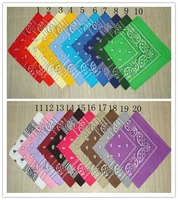 500pcs dhl free shipping unisex 100 cotton paisley bandanas double sided head wrap scarf wristband 20 color for choose