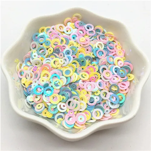 Ring Circle YEWHPKBU 10 г/20 г 1-5 мм звезды сердце цветы точка талисманы ногтей блестки желтый синий розовый белый микс DIY ремесло Блестки блестка искусство украшения - Цвет: Ring Circle YEWHPKBU