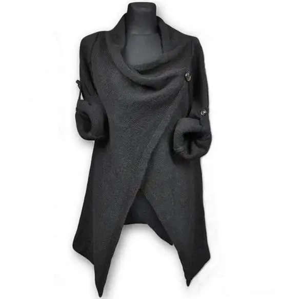 Женский Повседневный пуловер Однотонный свитер с длинными рукавами и воротником