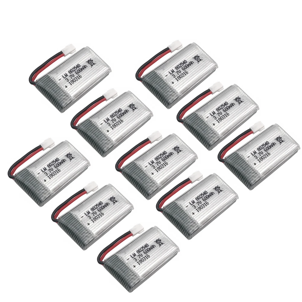 10 шт./лот 3 7 V 600mAh 802540 Lipo батарея для Syma X5C X5 X5SW/syma x5c модернизированная | Игрушки и