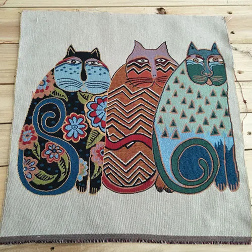 2pcs 48x48cm Chainho, пряжа окрашенная жаккардовая полиэфирная хлопковая ткань для шитья, подушки, подушки, сумки материал, Лоскутная Ткань украшения - Цвет: 2pcs 48x48cm