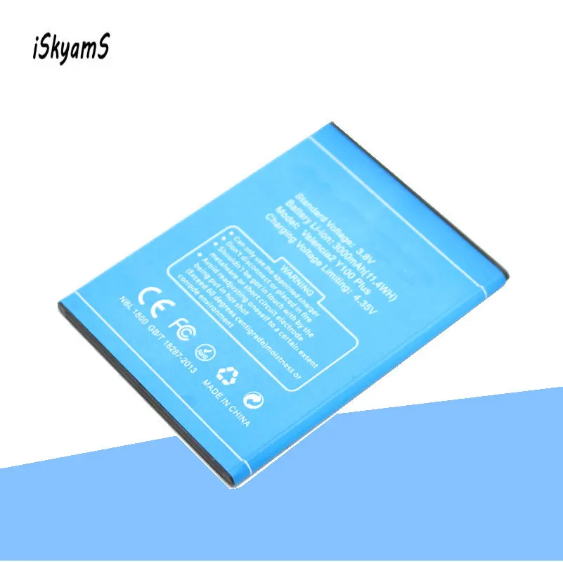 ISkyamS 1x 3000 мАч Высококачественный Сменный аккумулятор для Doogee Y 100 Plus Для DOOGEE Valencia 2