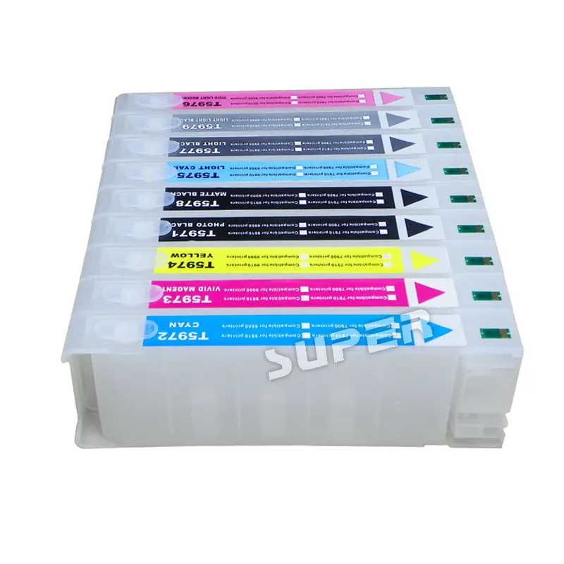 T5961 T5969 1 шт. чип resetter + 9 чернильных картриджей картриджи для принтера EPSON Stylus Pro 7890