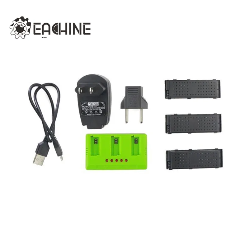 Eachine E56 RC Квадрокоптер камера Дрон запасные части 3 шт. 7 V 500mah 25C батарея и зарядное