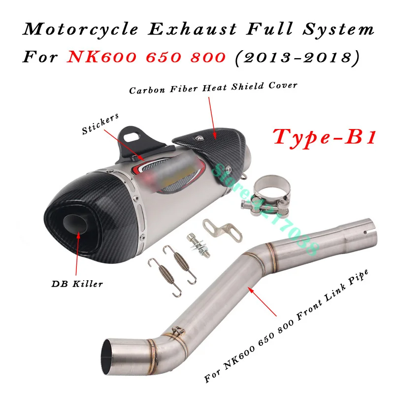Для NK600 650 800 мотоцикл полная система выхлопной дБ убийца глушитель