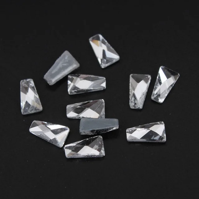Trapezoidal 3.5x6mm Новинка! AAA Класс высокого качества с украшением в виде кристаллов прозрачные 30/100 шт. 30 форма не требующей горячей фиксации/клея на Стразы для ногтей, одежды - Цвет: Trapezoidal 3.5x6mm