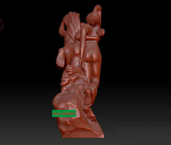 Модель 3D модель рельеф STL формат файла богини милосердия Купидон и психика |