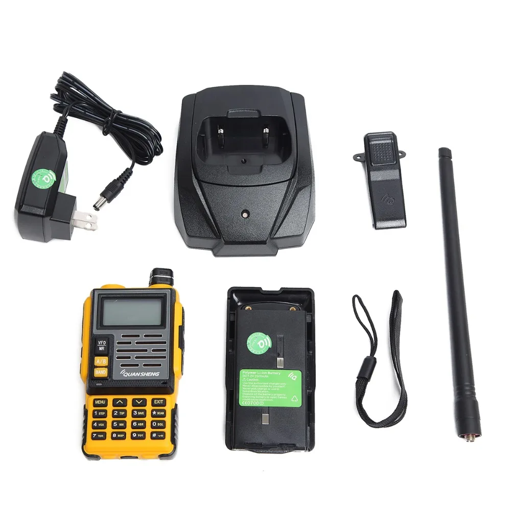 Портативная рация Quansheng Двухдиапазонная UHF VHF DTMF FM HF трансивер Диапазон действия 10