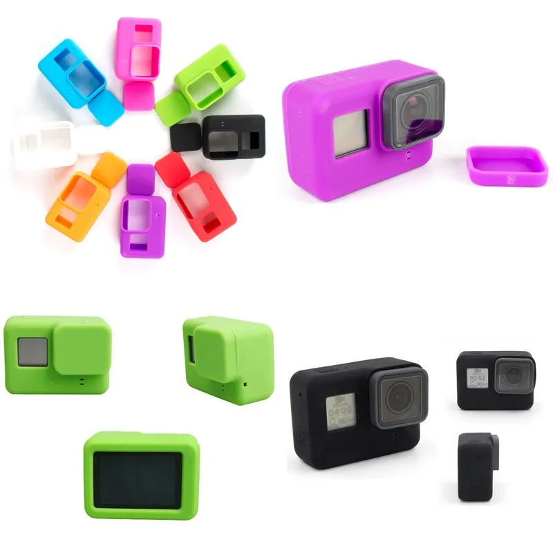 Silicone Camera Case Protective Dirtproof Skin Rubber Cover Accessories For Go Pro HERO 5 6 4 | Электроника