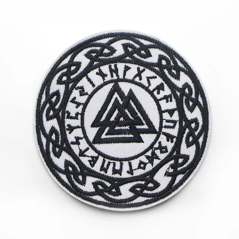 

D0005 Norse Viking Runes Sew Iron On Patch Embroidered Rock Band Black Patch New