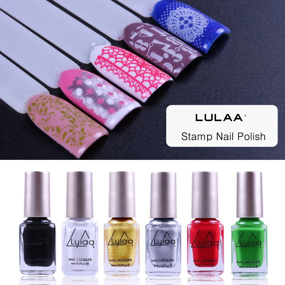 LULAA 6 мл штамп лак для ногтей Новое поступление штамповка DIY Инструменты маникюра