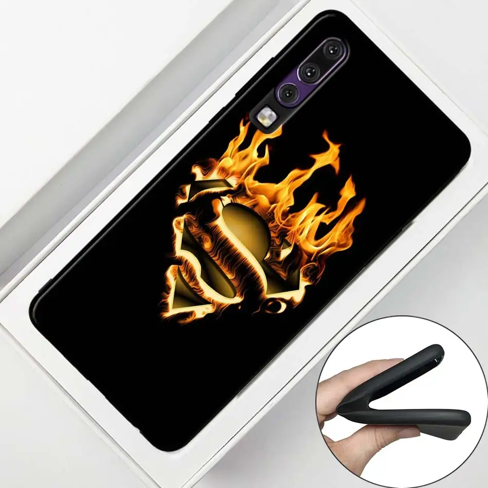 Черный чехол с логотипом Marvel СУПЕРМЕНА для huawei P30 20 Pro P10 P20 P30 Lite mate 10 20 Lite P Smart Plus чехол