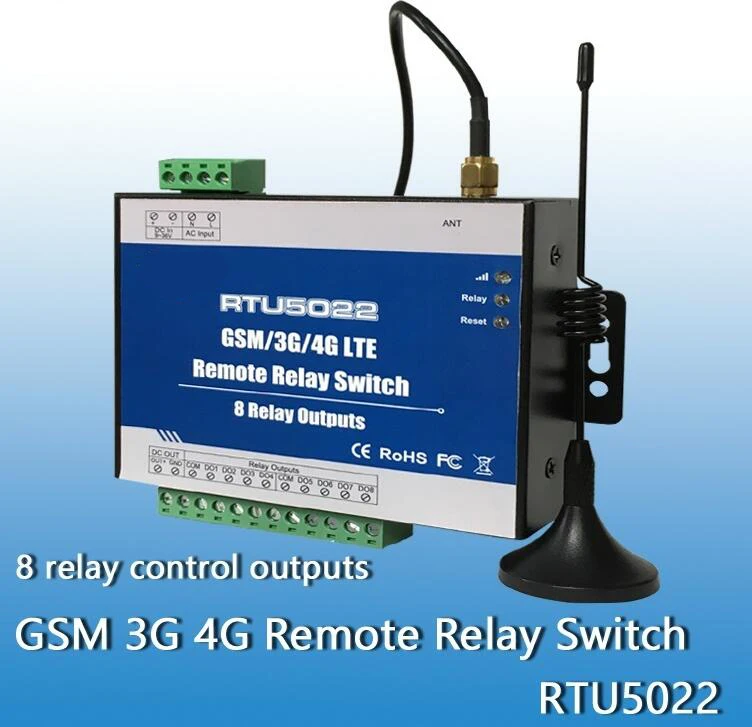 RTU5022 GSM/3g WCDMA/4G LTE SMS удаленные переключатели с 8 релейными выходами удаленное реле Вкл/Выкл переключатель таймер переключатели