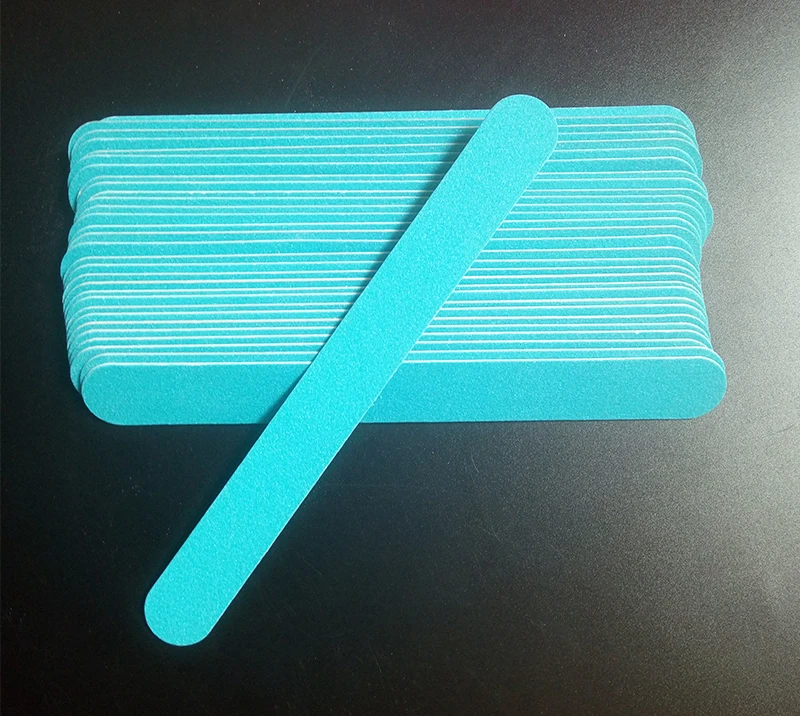 

50pcs 100/180 Nail Files Wood Chips Nail Art File Nails Polish Tools Nail Accessories Blue Color Sanding File Buffer Block