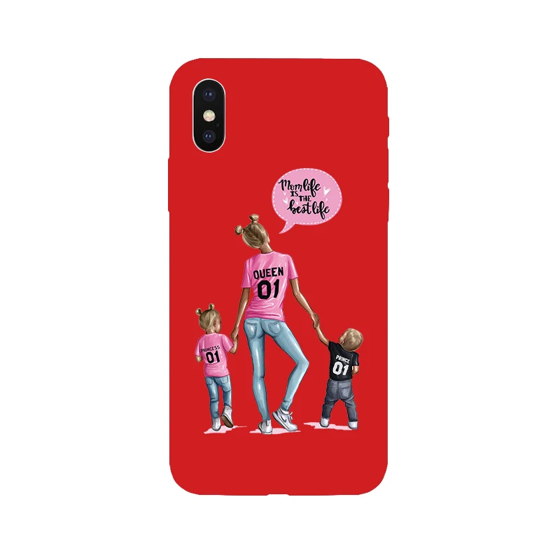 Чехол для iphone 6 7 8 Plus модные мягкие силиконовые чехлы телефонов Mom Love X Xs Max Xr 10 6s 5 5s Se