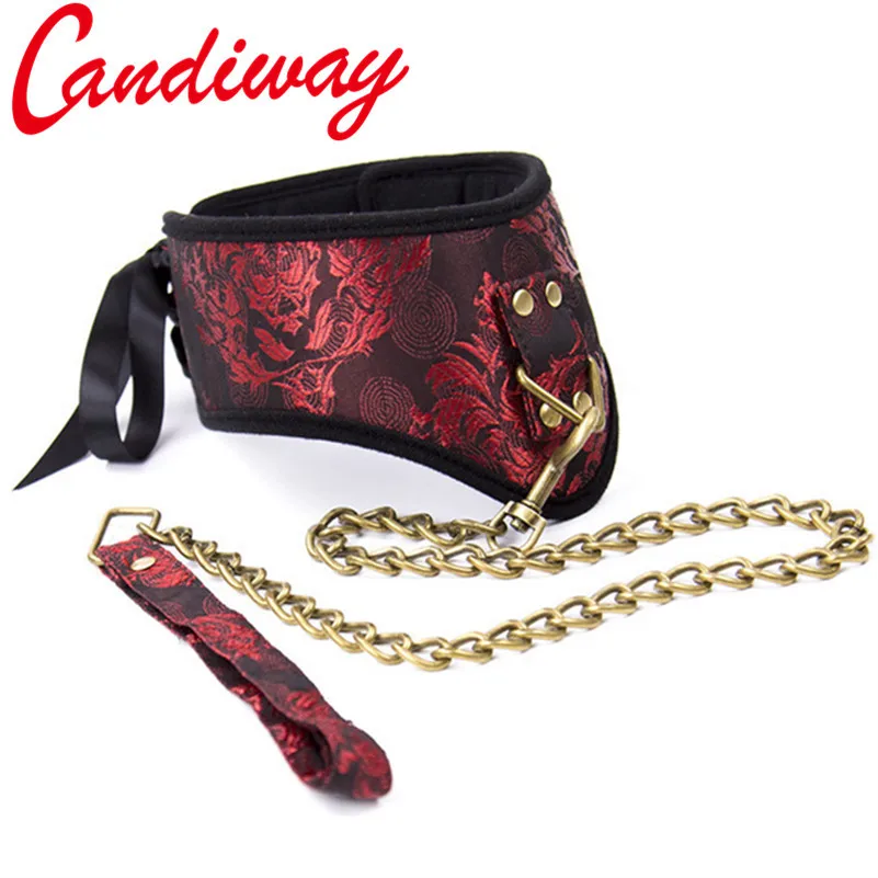 Candiway сексуальный ошейник БДСМ поводок-цепочка ограничитель секс-игрушки раб