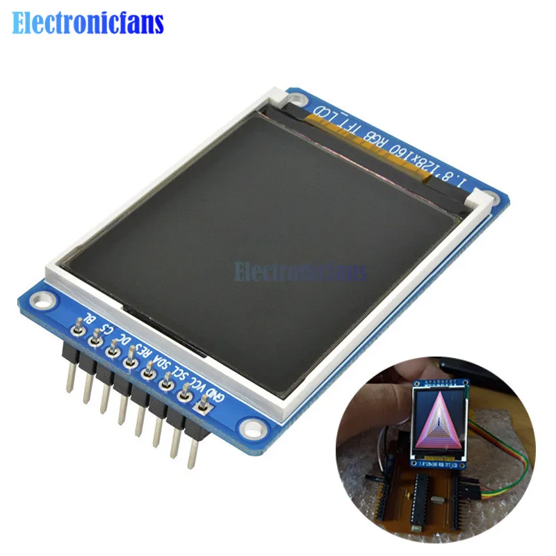 

1.8" 1.8 inch 128x160 SPI Full Color TFT LCD Display 128*160 Module ST7735S 3.3V Replace OLED Power Supply for Arduino DIY KIT