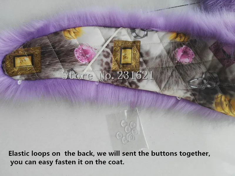 Осенне зимний женский воротник из искусственного лисьего меха и енота с