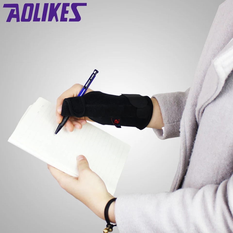 AOLIKES 1 пара перчатки на большой палец охранники протектор с пластиной поддержки ing спортивный эластичный восстановление травм рука поддержка обёрточная лента