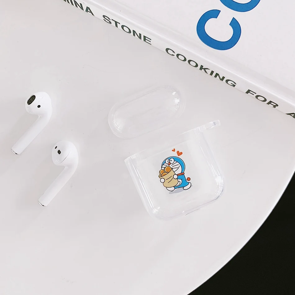 A44 Для Airpods 1:1 чехол TPU силиконовый прозрачный чехол для Airpods2 пылезащитный чехол s защитный Bluetooth беспроводной зарядки милый чехол - Цвет: A44