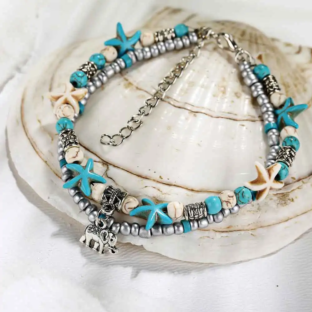 Pomlee Boho sandпляжные ножные браслеты для женщин винтажные Свадебные вечерние