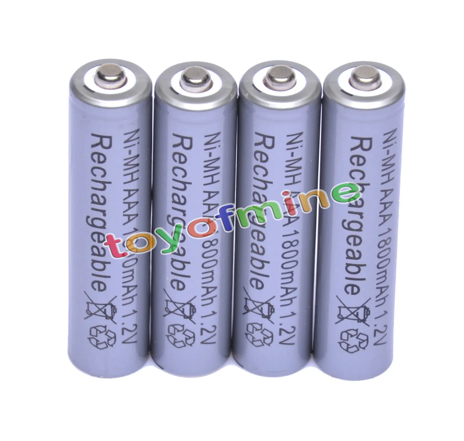 4x AAA батареи оптом никель-гидридный аккумулятор Ni-MH 1800mAh 1 2 V серый | Электроника