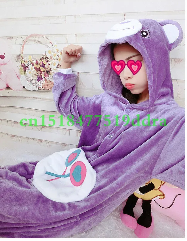 Медведь животных для взрослых Пижама Косплэй костюм мужчина и женщина пижама