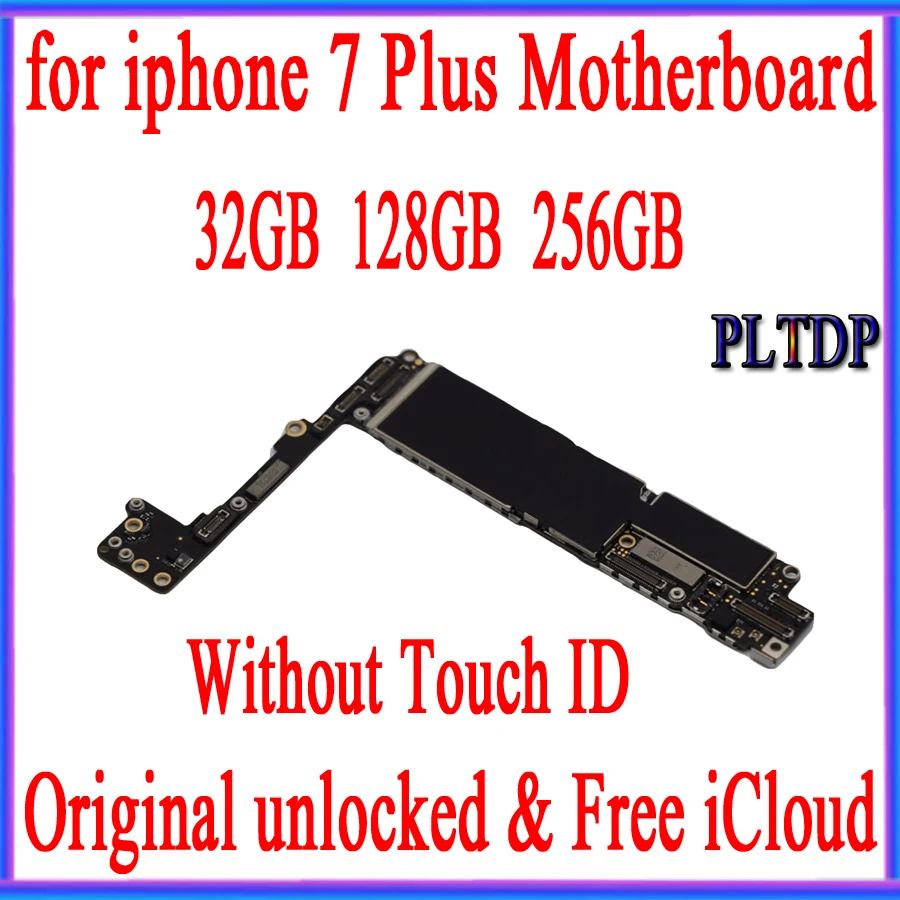Оригинальная материнская плата для iPhone 7Plus 100% разблокированная без Touch ID IOS