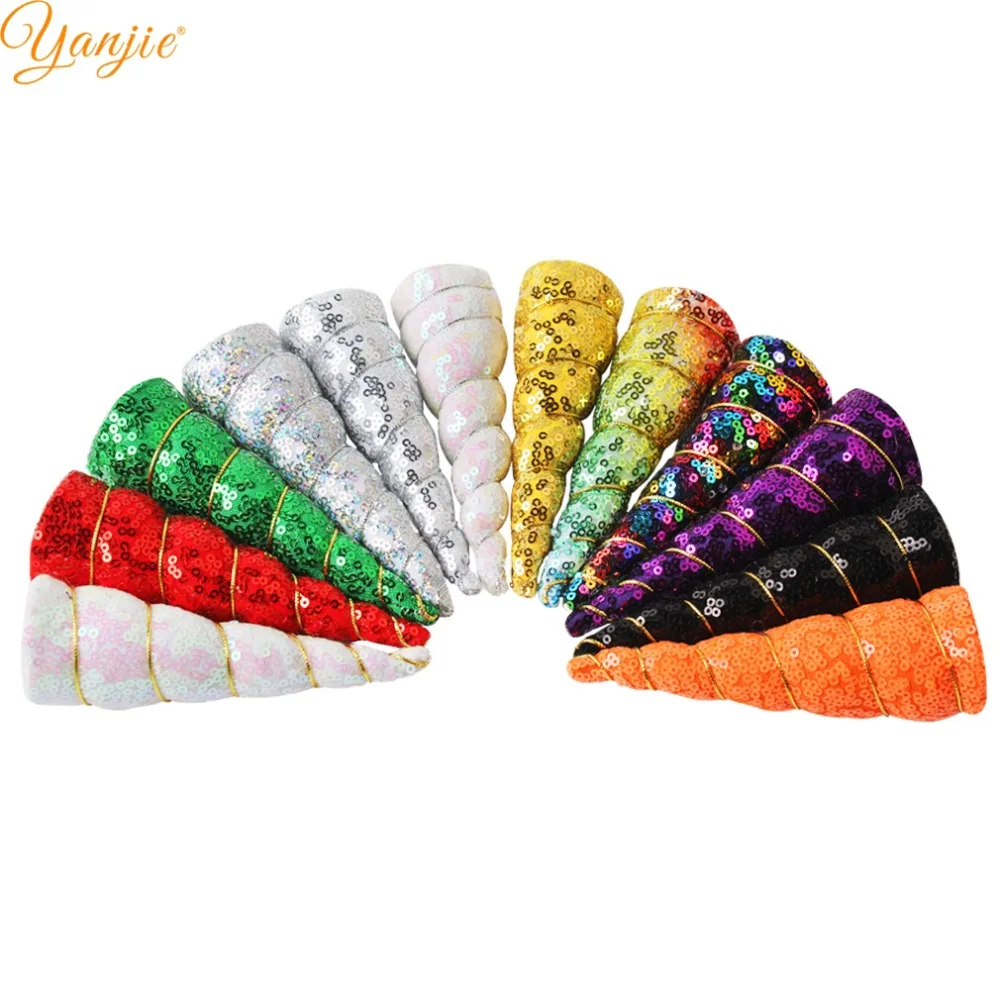 1 шт. 5 ''Рог единорога с блестками для девочек повязки на голову детей 2021