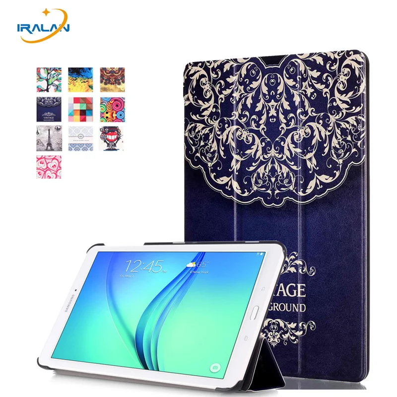 Хит продаж кожаный флип чехол для Samsung Galaxy Tab E 9. 6 T560 T561 окрашенный ультра тонкий