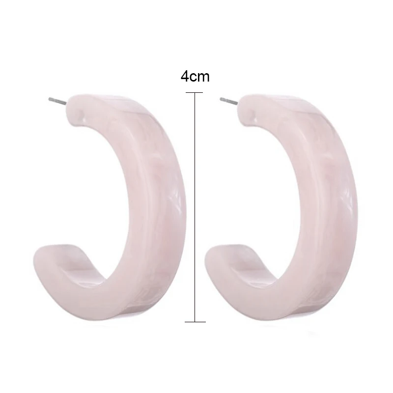 EB837 Pink Акриловые серьги, большие массивные серьги для женщин, полимерные овальные квадратные геометрические свисающие серьги, богемное ювелирное изделие EB301 - Окраска металла: EB837 Pink