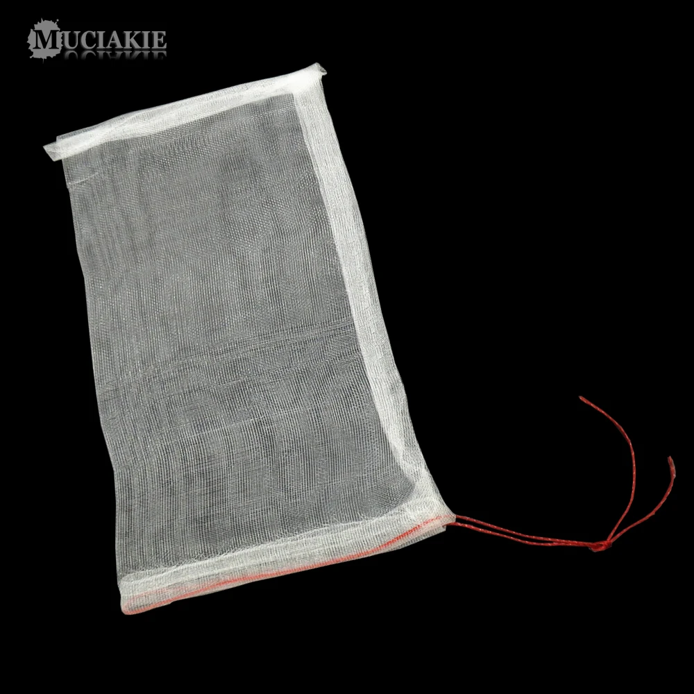 5PCS 25x15cm Nylon Netting White Fabric Grow Bags Mesh Net Garden Plants Fruit Protection Bag Anti Brid Drawstring | Дом и сад